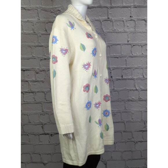 Vtg Bob Mackie Womens Small 42" Chest Oversized Knit Cardigan Sweater New - Picture 6 of 11